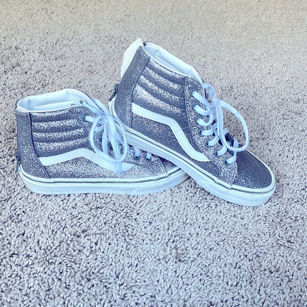 Girls High Top Glitter Vans